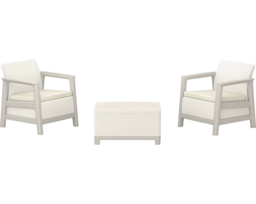 Dve kreslá a odkladací stolík pre vonkajšie použitie