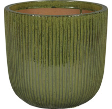 Keramický kvetináč s ryhovaným povrchom