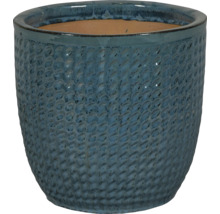 Modrý kvetináč s tkanou textúrou pre vnútorné a vonkajšie použitie