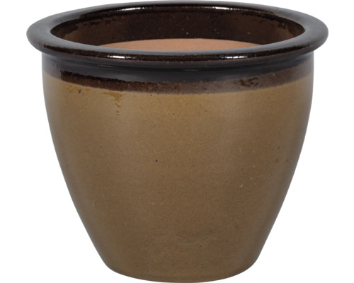 Hnedý keramický kvetináč do záhrady alebo interiéru