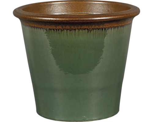 Kvetináč Lafiora glazovaná keramika Ø 55 cm V 46,5 cm zelená Keramický kvetináč pre vnútorné použitie