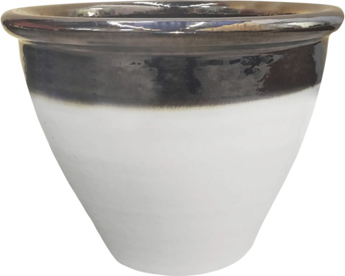 Keramický kvetináč s dvojfarebným vzhľadom