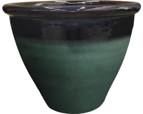 Kvetináč Lafiora glazovaná keramika Ø 29 cm V 23 cm zelená Keramický kvetináč