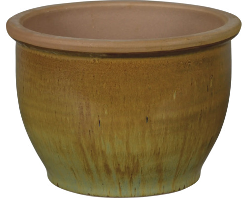 Kvetináč Lafiora Roma keramický glazovaný Ø 30 cm V 22 cm zlatý Keramický kvetináč