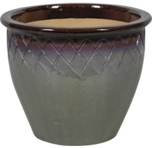 Keramický kvetináč s kosoštvorcovým vzorom
