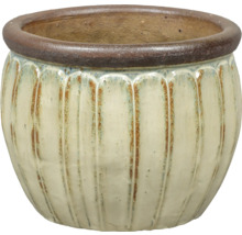 Keramický kvetináč s rebrovanou textúrou