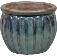 Keramický kvetináč s rebrovaným povrchom