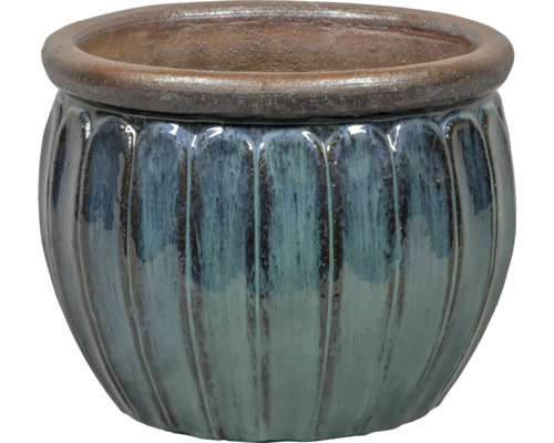 Kvetináč Lafiora glazovaná keramika Ø 48 cm V 38 cm tyrkysová Keramický kvetináč