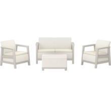 Súprava záhradného nábytku s kreslom, dvojmiestnou pohovkou a stoličkou