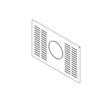 Obdĺžnikový kryt s vetracími otvormi a výrezom