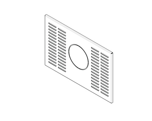 Obdĺžnikový kryt s vetracími otvormi a výrezom