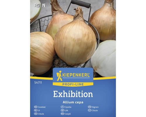 Výstavná cibuľa Kiepenkerl v košíku