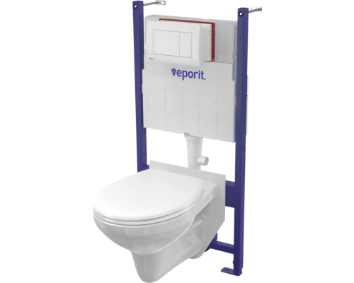 Závesný WC set s inštalačným modulom a ovládacím tlačidlom