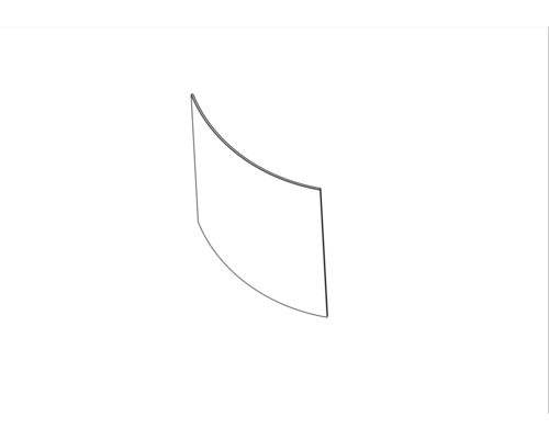 Zakrivený sprchový panel