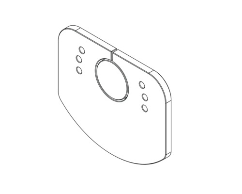 Ilustrácia držiaka zariadenia s otvormi