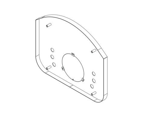 Technický nákres montážnej dosky