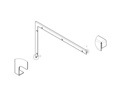 Ilustrácia rohového spoja s zodpovedajúcimi krycími krytkami