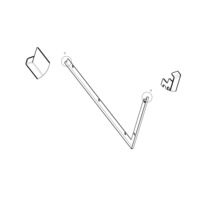 Jednotlivé policové konzoly s príslušenstvom na montáž na stenu