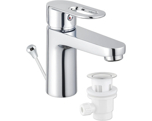 Lesklá armatúra s odtokovou súpravou pre umývadlá