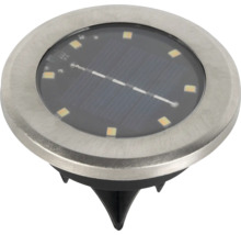 Zápustné zemné svietidlo so solárnym panelom a zemným hrotom
