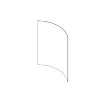 Sprchová zástena v tvare štvrťkruhu