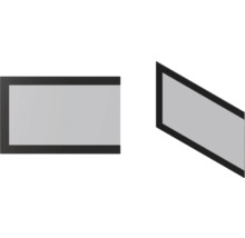 Dve obdĺžnikové zrkadlá s tmavým rámom