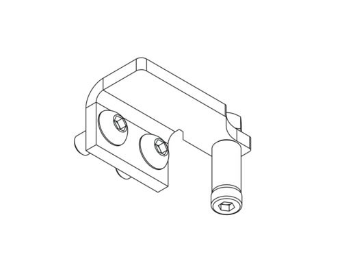 Výkres držiaka so skrutkami
