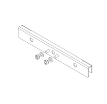 Kovový držiak so skrutkami, maticami a podložkami