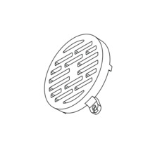 Okrúhly mriežkový kryt s otvormi