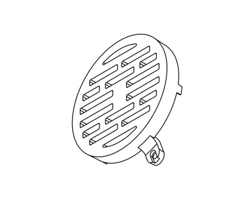 Okrúhly mriežkový kryt s otvormi