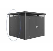 Kovový záhradný domček s dvomi dverami