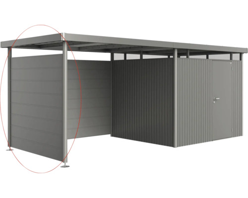 Kovový úložný priestor s plochou strechou a bočnými stenami