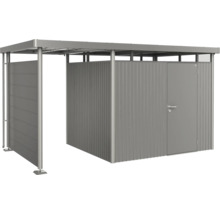 Sivá skrinka na náradie s posuvnými dverami a dverami