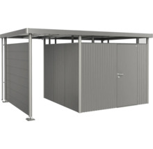 Kovová garáž na bicykle s kôlňou na náradie