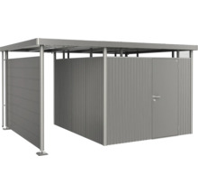 Záhradný domček s posuvnými dverami a uzamykateľnými dverami pre záhradné náradie