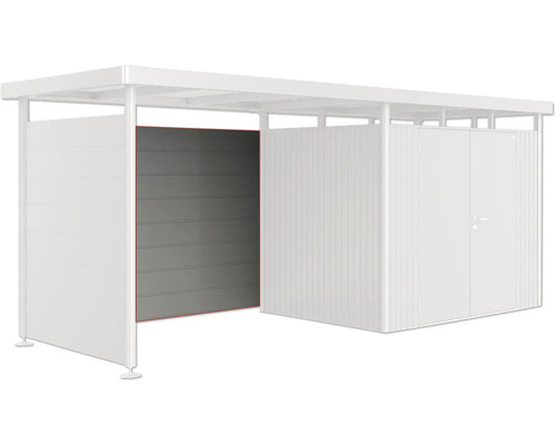 Zadná stena k prístrešku pre záhradný domček Biohort HighLine H2-H5 sivý kremeň metalický Moderný záhradný domček s posuvnými dverami a dvojkrídlovými dverami