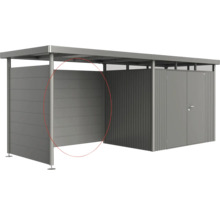 Kovový prístrešok na bicykle s integrovanou skriňou na náradie