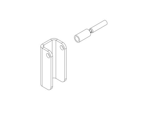 Kovová konzola s kolíkom