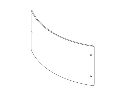 Náhradný diel sprchovej steny z plastu