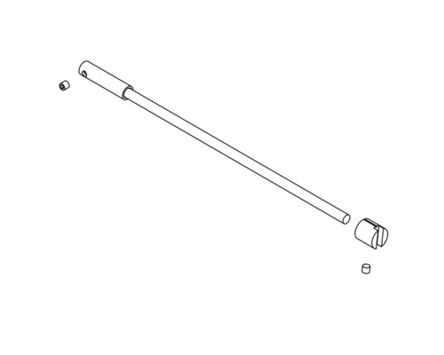 Tyčový prvok s pridruženými malými dielmi.