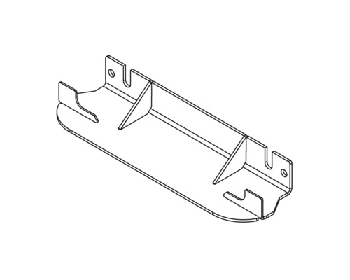 Kovový držiak s upevňovacími otvormi
