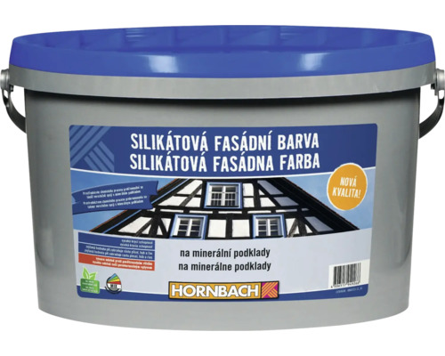 Fasádna silikátová farba Hornbach 5 l bez konzervantov Silikátová fasádna farba vo vedre