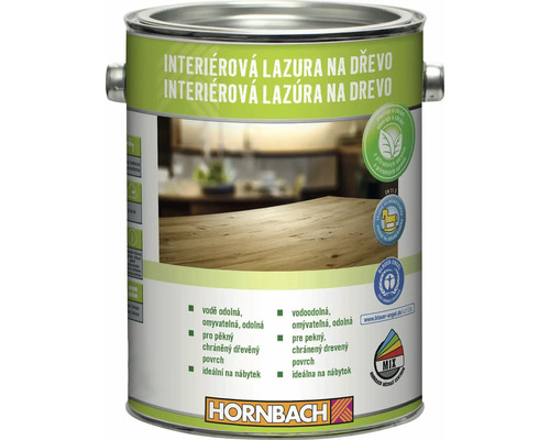 Lazúra na drevo HORNBACH MIX interiérová štandard, odtieň na namiešanie Lazúra na drevo do interiéru v kovovom vedre