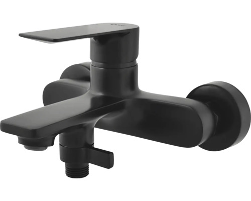 Matná čierna vaňová batéria s prípojkou na sprchu