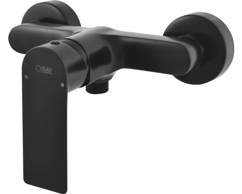 Čierna páková umývadlová batéria na montáž na stenu