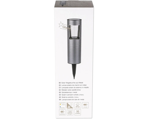 Solárne záhradné svietidlo z kovu