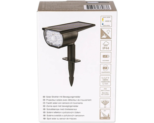 Solárne svietidlo s pohybovým senzorom na obale