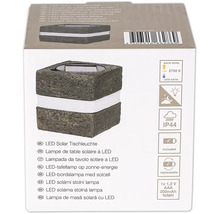 LED solárna stolná lampa so vzhľadom kameňa