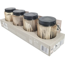 Štyri solárne lampáše v kartónovej krabici