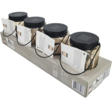 Štyri solárne lampy zo skla v balení